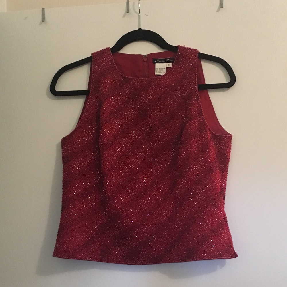 Lillie Rubin beaded cocktail top